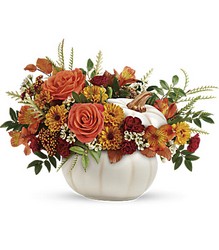 H200A Enchanted Harvest White Pumpkin Bouquet 